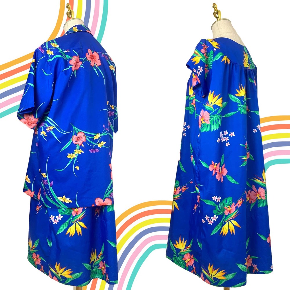 Island Fashions HawaiianTropical  Vintage 2-piece Outfit Set - Picture 3 of 11